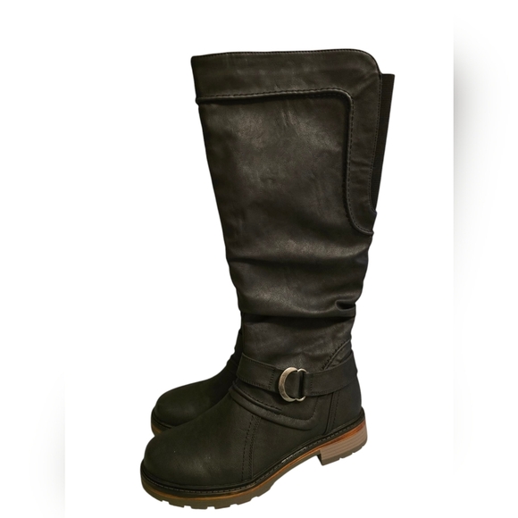 Wanderlust Fiona Black Knee-High Boots - Picture 1 of 6